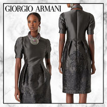 ◆GIORGIO ARMANI 21SS 最新作◆ジャカード ドレス◆Gray◆