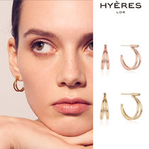 【HYERES LOR】Noailles double circle Silver earring 20cm