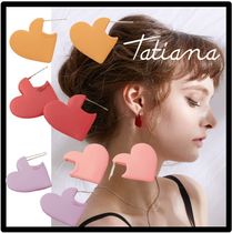 ★関税込★TATIANA★FLAT HEART COLOR EARRIN.G★ピアス★