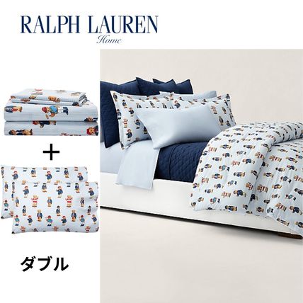 RALPH LAUREN HOME ベッドカバー・布団カバー・寝具 【ラルフローレン】 Poloベア シーツセット ストライプ ダブル