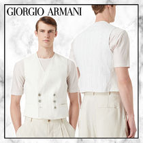 ◆GIORGIO ARMANI 21SS◆ダブルブレスト リネンジレ◆Pearl◆