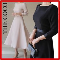 韓国の人気☆【THE COCO】☆ロングサテンワンピー.ス☆関税込