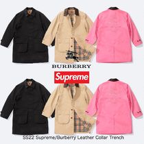 Supreme Burberry Leather Collar Trench バーバリー コート