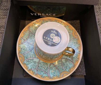 VERSACE マグカップ・ティーカップ 国内即納★VERSACEスカラデルパラッツォヴェルデカップ&ソーサー(3)