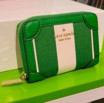 セールkate spade Travelerストライプジップカードホルダー財布