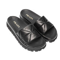 関税負担なし☆PRADA プラダ NAPPA レザーサンダル