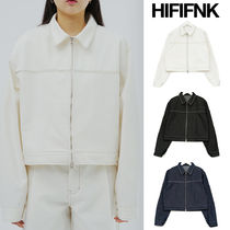 【HI FI FNK】Lap Cropped Denim Jacket