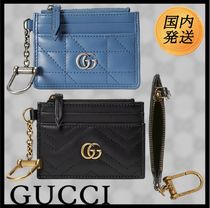 【国内発送★GUCCI】GGマーモント キーチェーン付き ウォレット