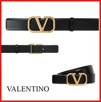 ◆VALENTINO◆ SIGNATURE Vロゴ シグネチャー ベルト 黒 正規品