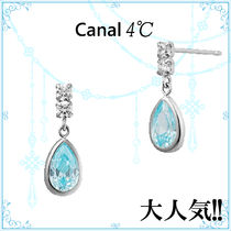 大人気!! Canal 4℃ K10ホワイトゴールド ピアス