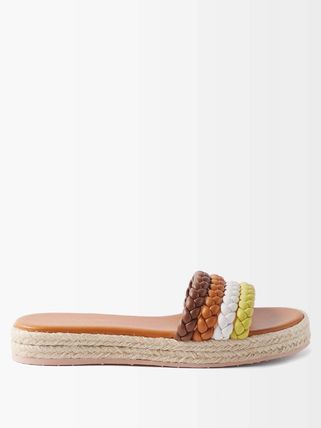 Gianvito Rossi サンダル・ミュール Espadrille マーベラ レザーブレード エスパドリーユサンダル