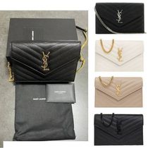 【SAINT LAURENT】モノグラム エンベロープ チェーンウォレット