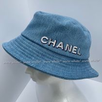 明日着  限定 キラキラ CHANEL ロゴ入り♪デニム バケットハット