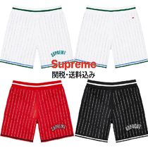 22SS Week16 Supreme Rhinestone Stripe Basketball Short