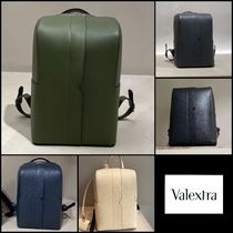 直営店 Valextra☆Vラインバックパック メンズ カーフスキン