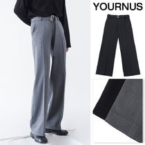 【YOURNUS】Square Belt Wide Slacks