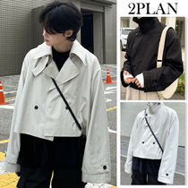 【2plan】Latin Crop Trench Jacket