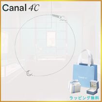 即発可☆Canal ４℃◆K10ホワイトゴールド ムーンブレスレット◆