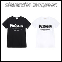 【Alexander mcqueen】★Graffiti Logo T-shirt★608614 QZAD3