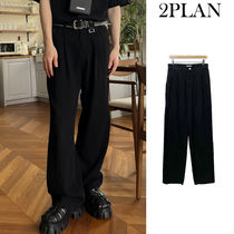 【2plan】Halter Two-tuck Trousers