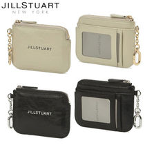 JILLSTUART★ロゴプリント 本革 ミニ財布