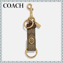 【COACH】Trigger Snap キーリング レザー Canvas / 送関込み