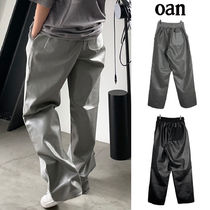 【oan】Mixed Leather Training Pants