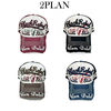 2plan キャップ 【2plan】Damage label mesh ball cap