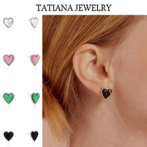 ★韓国人気★TATIANA★Classic Cubic Heart Earrings