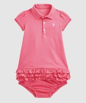 ☆RALPH LAUREN☆ラルフローレン ラッフル コットン ポロ ドレス