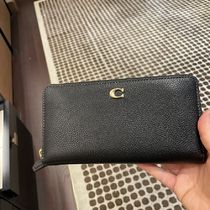 New! COACH アコーディオン ジップ長財布◆ブラック CC953