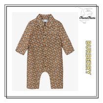 ★BURBERRY★Baby モノグラム ロゴ ロンパース（Orange）1-18M