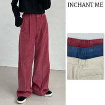 【INCHANT ME】[unisex] Ether Corduroy Long Wide Pants