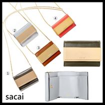 sacai 国内買付 Half Metal Trifold Wallet