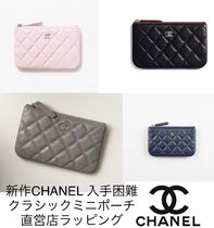 新作CHANEL★入手困難クラシックミニポーチ 直営ラッピング