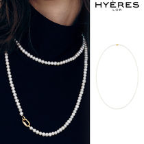 【HYERES LOR】22FW★ Noailles Silver Pearl Long Bead Nc 5mm