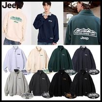 ●JEEP●HALF ZIP-UP M-LOGO SWEAT だぼっと 男女兼用 大人気