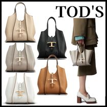 【TOD'S】直営店 Tタイムレス レザー ショッピングバッグ　ミニ