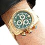 VERSACE アナログ時計 【大人気】 VERSACE V-Ray クロノグラフ gold×green 44ｍｍ(5)