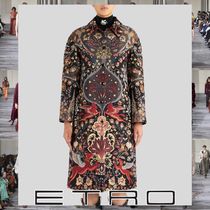 ETRO フラワー ペガゾ ジャカードコート ブラック