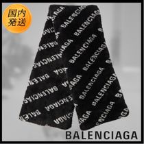 ギフトにも♪【国内発送★BALENCIAGA】ロゴジャカード スカーフ