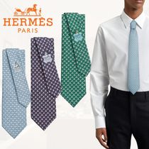 直営買付【HERMES】シルクツイルタイ ８cm シュヴァル・オ・バー