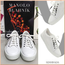 Manolo Blahnik＊SEMANADA ローカット レザースニーカー＊送料込