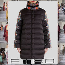 ETRO プリント ナイロンダウンジャケット ブラック