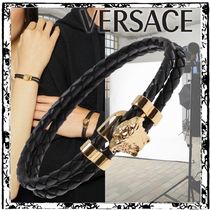 国内即発 VERSACE DG05579-DMTN-D41O メドゥーサ レザーブレス