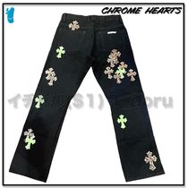 +CHROME HEARTS+ セメタリークロス パッチ デニム パンツ