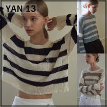 【YAN13】 LONG SLEEVE STRIPE KNIT 3color ■関税込■韓国