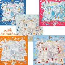 日本未入荷色有【HERMES】Sur Mon Nuage カレ 90 cm 《私の雲》