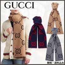 国内発送★GUCCI★ロゴジャカードウール＆シルク スカーフ