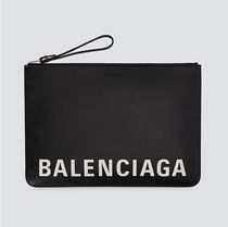 【人気】 BALENCIAGA バレンシアガ ロゴクラッチバッグ